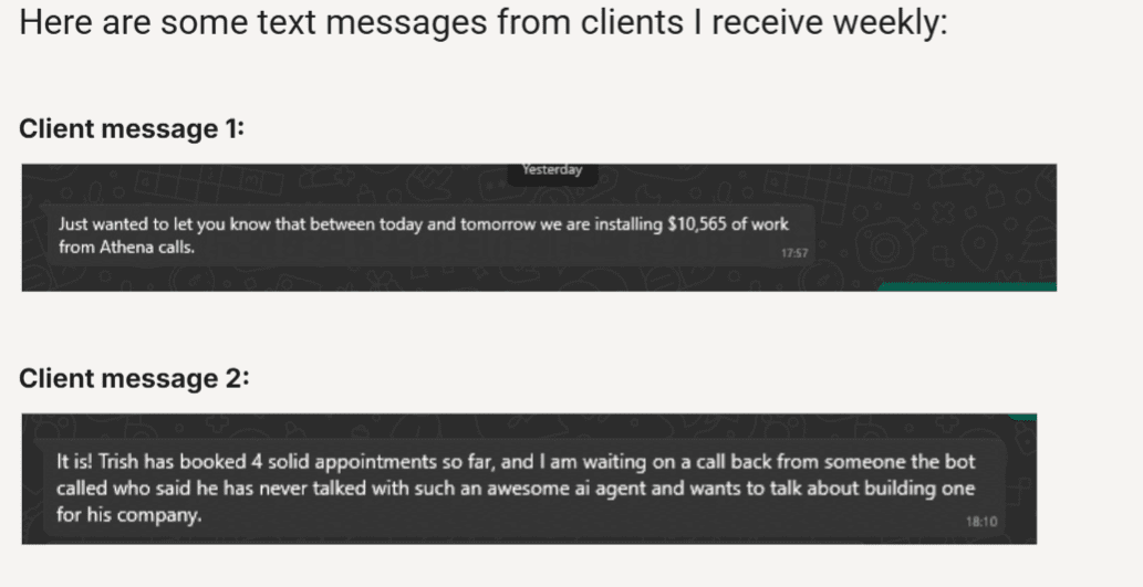 client messages
